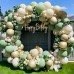 Sharlity 130PCS Sage Green Balloon Garland Arch Kit Olive Green Balloons Different Sizes 18 12 10 5 Inch for Baby Shower Jungle Safari Birthday Party Decorations