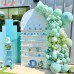 Sharlity 130PCS Mint Green Balloon Arch Garland Kit Mint Green Balloons Different Sizes 18 12 10 5 Inch for Birthday Fiesta Baby Shower Easter Anniversary Party Decorations