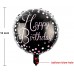 Happy Birthday Foil Mylar Helium Balloon, 18" Round Foil Balloon, Pack of 30