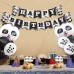 Sharlity Panda Party Decorations Supplies Happy Birthday Banner Panda Balloons Cake Toppers for Kids Panda Birthday