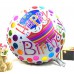 Sharlity Happy Birthday Foil Mylar Helium Balloon, 18" Round Foil Balloon, Pack of 12