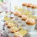 Sharlity 48pcs Bridal Shower Cupcake Toppers for Wedding Glitter Love Diamond Ring Retro gold Decorations For Engagement Bachelorette Party