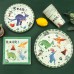 Sharlity Serve 24 Dinosaur Birthday Plates Cups and Napkins for Boys Birthday Party Supplies Decorations