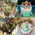 Sharlity 32 Pack Panda Cake Toppers Little Panda Figures with Bamboo for Kids Birthday Party Decorations