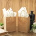 Sharlity Small Brown Rose Gold Gift Bags 24pcs Party Favor Bags with Star Tissue Papers for Birthday, Wedding, Baby, Bridal Shower Party Supplies (8.3 x 5.9 x 3.1inch)