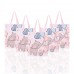 Sharlity Baby Gift Bag Elephant Paper Gift Bags Heavy Duty Baby Girl Gift Bag for Baby Shower Animal Theme Birthday Party Supplies,Pink1