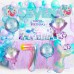 Sharlity Mermaid 7th Birthday Party Decorations for Girl with Glitter Seven Mermaid Banner,Mermaid Balloons,Shell Balloons,Mermaid Tail Balloon for Little Mermaid Ocean Party