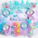Sharlity Mermaid 8th Birthday Party Decorations for Girl with Glitter Eight Mermaid Banner,Mermaid Balloons,Shell Balloons,Mermaid Tail Balloon for Little Mermaid Ocean Party