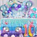 Sharlity Mermaid 10th Birthday Party Decorations for Girl with Glitter Ten Mermaid Banner,Mermaid Balloons,Shell Balloons,Mermaid Tail Balloon for Little Mermaid Ocean Party